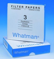 Rundfilter, Whatman, kvalitativt, Grade 3, Ø150 mm, 6 µm, 100 stk