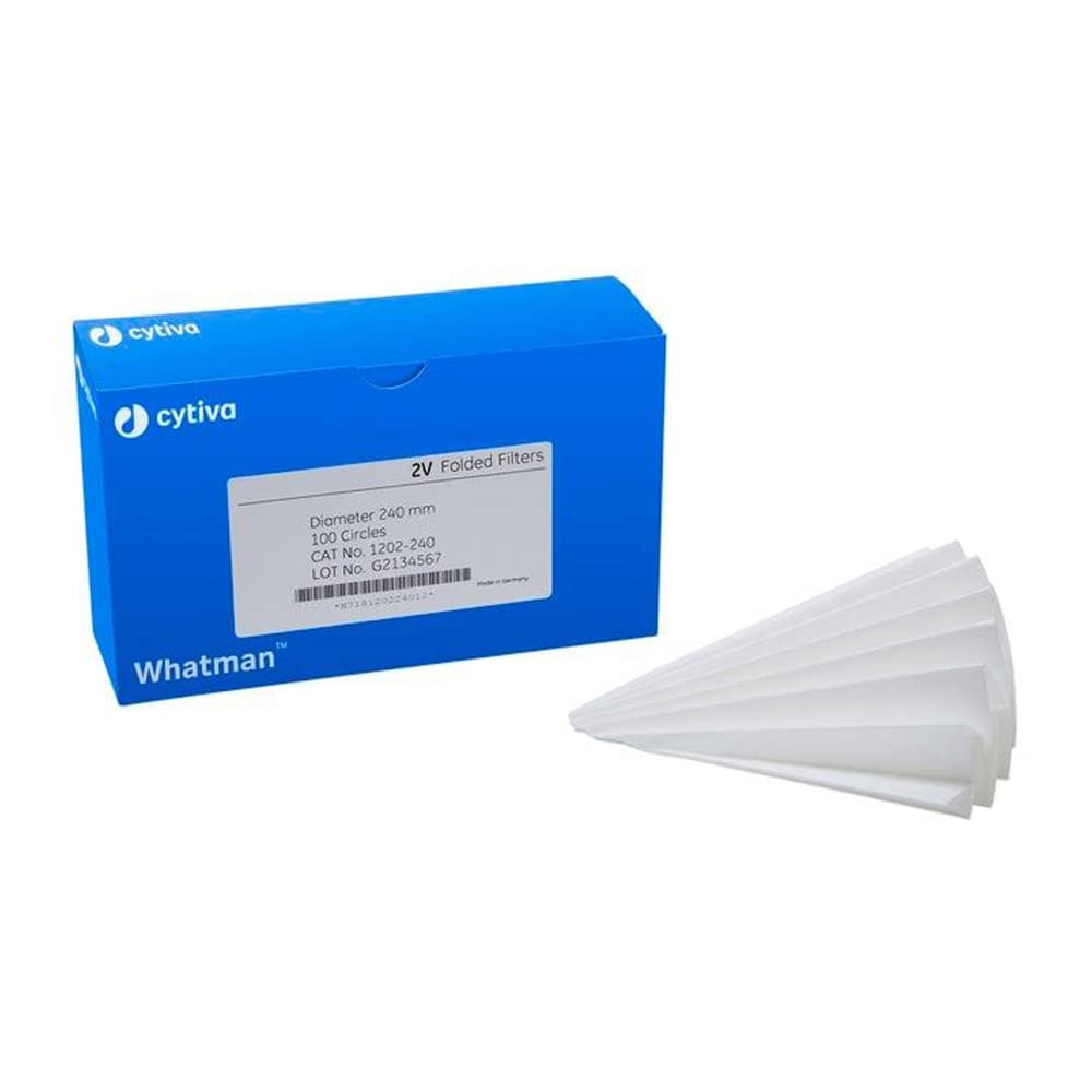 Foldefilter, Whatman, kvalitativt, Grade 2V, Ø185 mm, 8 µm, 100 stk