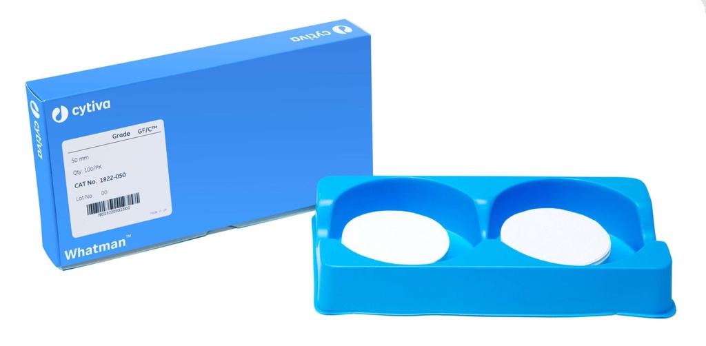 Rundfilter, glasfiber, Whatman, Grade GF/C, Ø25 mm, 1,2 µm, 100 stk