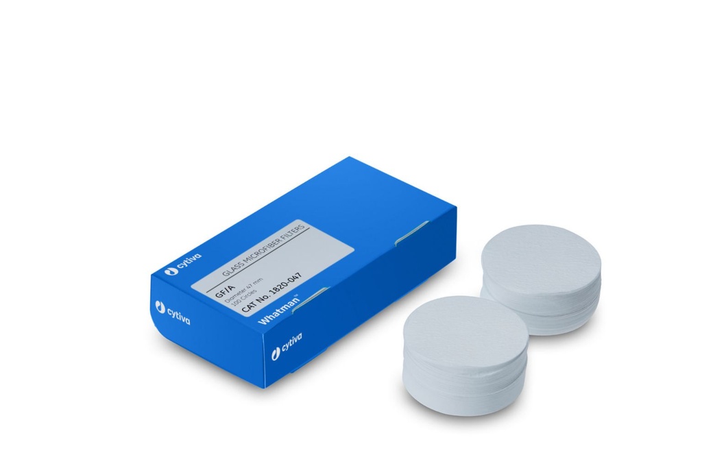 Rundfilter, glasfiber, Whatman, Grade GF/A, Ø37 mm, 1,6 µm, 100 stk