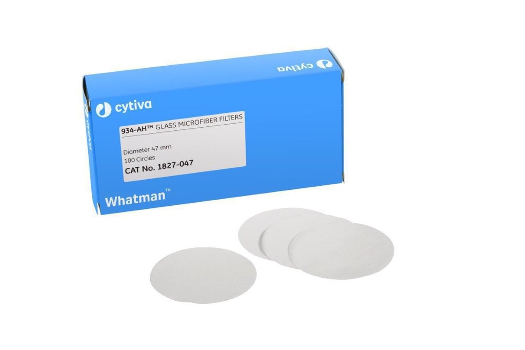 Rundfilter, glasfiber, Whatman, Grade 934-AH, Ø90 mm, 1,5 µm, 100 stk