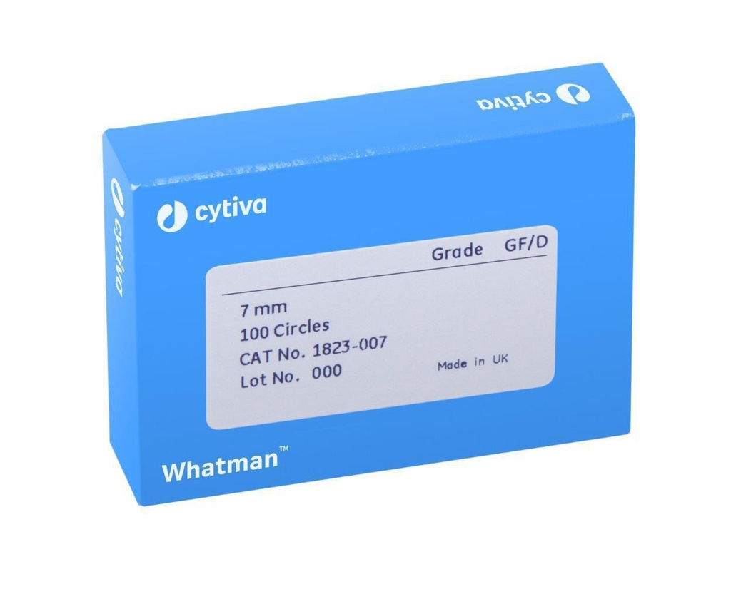 Rundfilter, glasfiber, Whatman, Grade GF/D, Ø70 mm, 2,7 µm, 100 stk