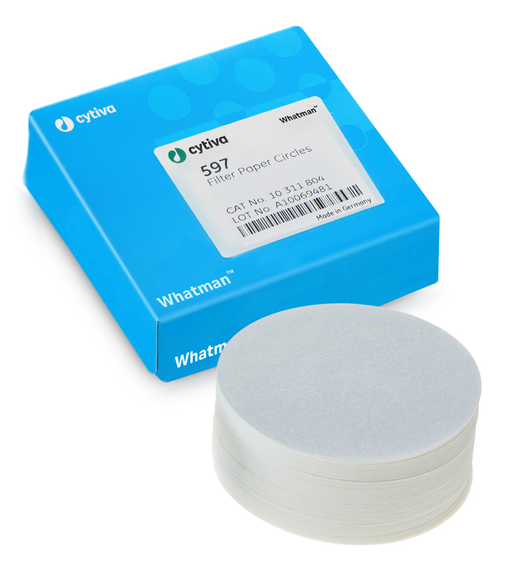Rundfilter, Whatman, kvalitativt, Grade 597, Ø185 mm, 4-7 µm, 100 stk