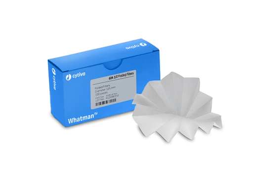 Foldefilter, Whatman, kvalitativt, Grade 604 h ½, Ø125 mm, 25 µm, 100 stk