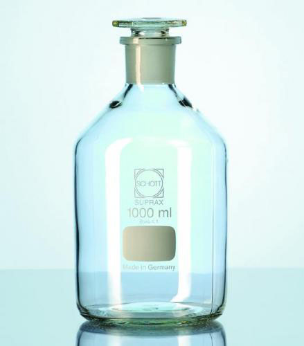 Standflaske, sodaglas, klar, 1000 ml m/ glasprop
