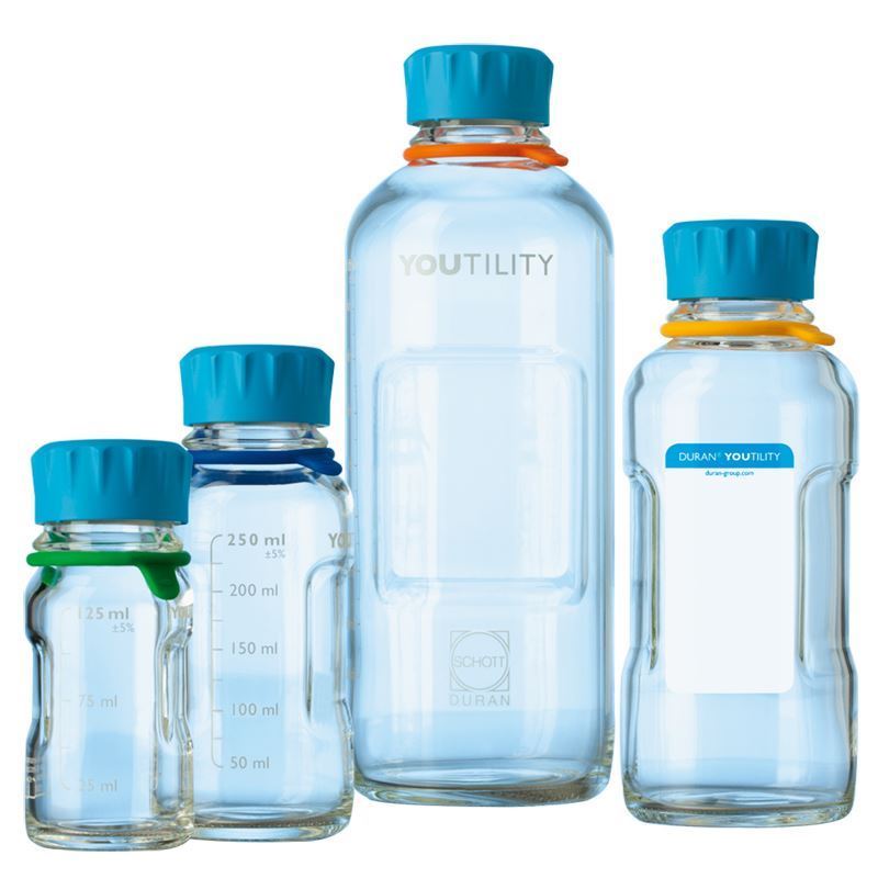 Youtility flaske, Duran, klar, GL45 låg, 125 ml
