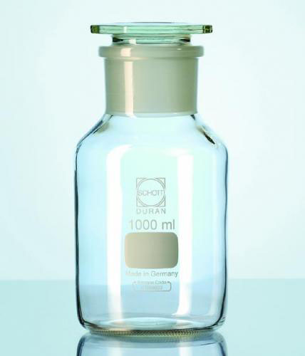 Standflaske, Duran, NS60 glasprop, klar, 1000 ml