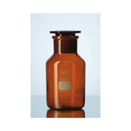 Standflaske, Duran, NS29 glasprop, brun, 100 ml