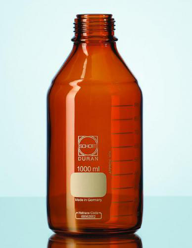 BlueCap flaske, DURAN, brun, uden låg, 2000 ml
