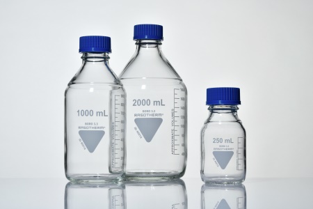 BlueCap flaske med blåt GL45 låg, 10.000 ml