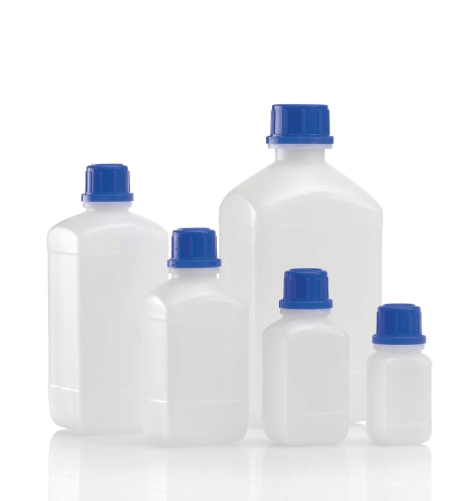 Flaske firkantet, HDPE, mat, uden låg, 500 ml
