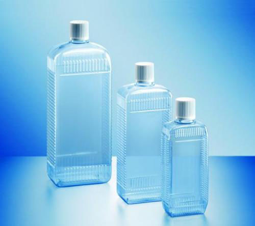 Flaske, firkantet, PVC, smal hals, 250 ml