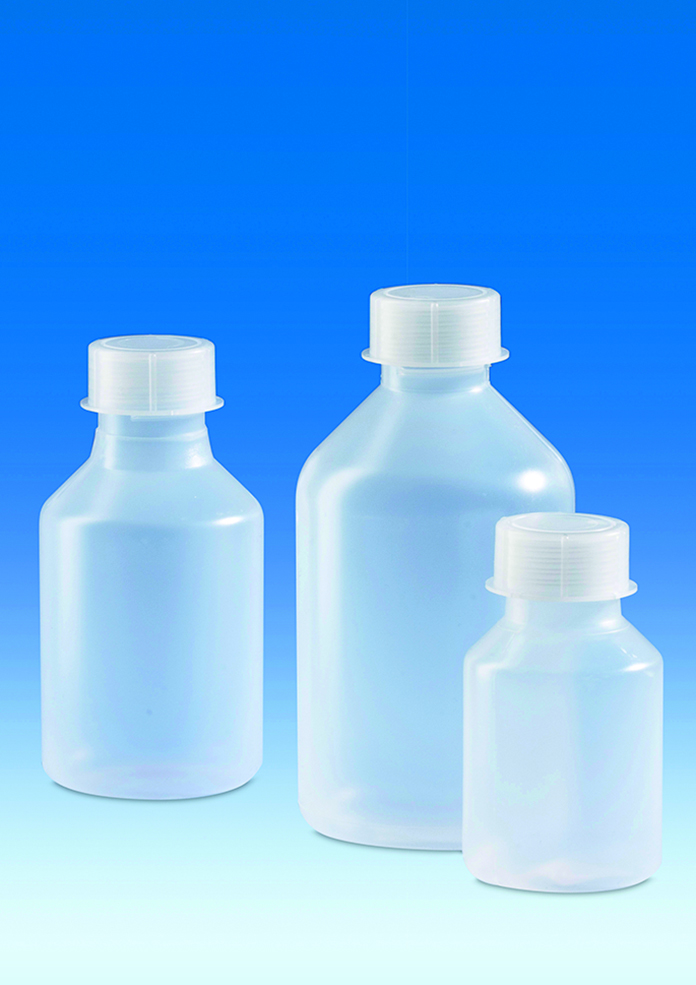 Standflaske, PP, m/skruelåg GL45, Ø241 mm, 2000 ml