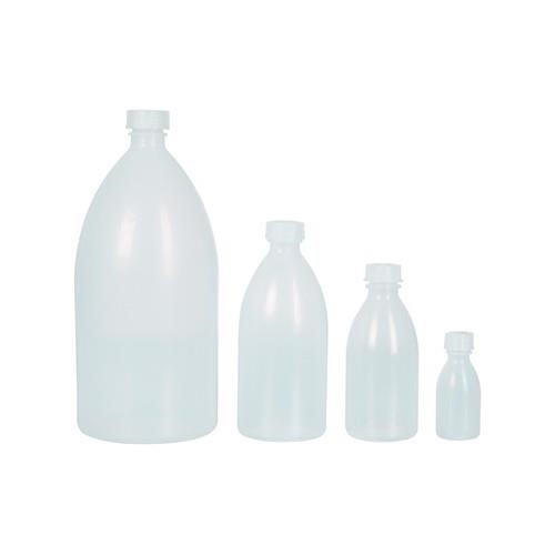 Flaske, smal hals, PE, med skruelåg, 2000 ml