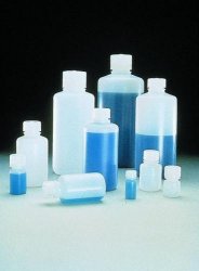 Narrow neck bottles,PE-HD,with screw cap, 125 ml