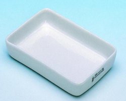 Forbrændingsskål, porcelæn, 48x26x10 mm, 10 ml