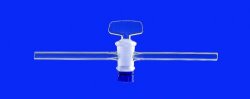 Hane, lige, med glasprop, NS24,0, hul 8,0 mm