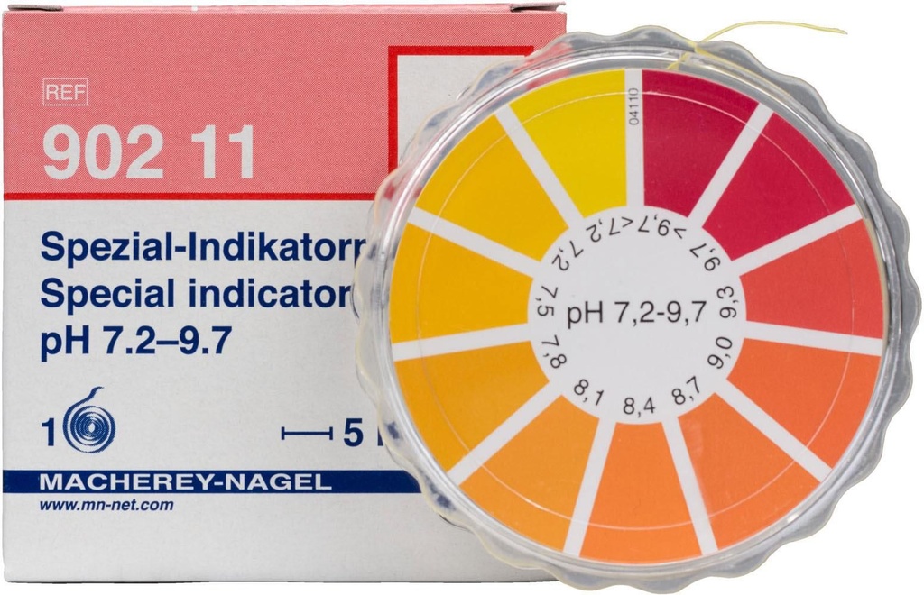 [9130336] pH-indikatorpapir, Macherey-Nagel Special, refill, pH 7,2 - 9,7, 3 ruller à 5 m