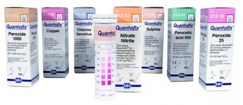 Quantofix, total hårdhed 0 - 25°d, pH 6,4 - 8,4
