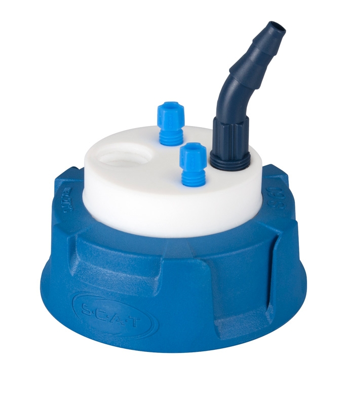 Affaldslåg, SCAT Safety Waste Cap V2.0, S 60/61, Type 7, 1 x GL 14 / 2 x kapillar / 1 x studs