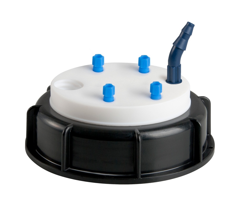 Affaldslåg, SCAT Safety Waste Cap, S 90, Type 4, 1 x GL 14 / 4 x kapillar / 1 x studs
