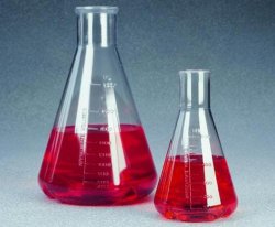 Erlenmeyerkolbe med bafler, PC, 500 ml