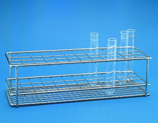Reagensglasstativ, rustfrit stål, 36(3x12) Ø18 mm