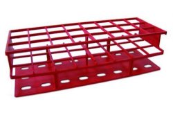 Reagensglasstativ til 24 (3 x 8) rør Ø30 mm, hvid