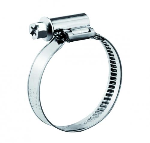 [9207460] Spændebånd med skrue, chrome stål, Ø25-40 mm