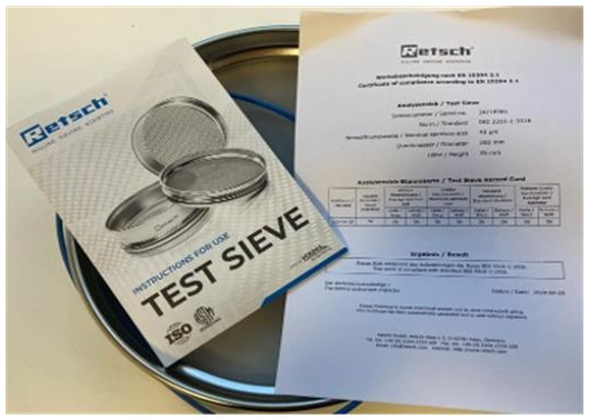 [9227187] Analysesigte, Retsch, rustfri, Ø100 x 40 mm, vævet: 1,00 mm