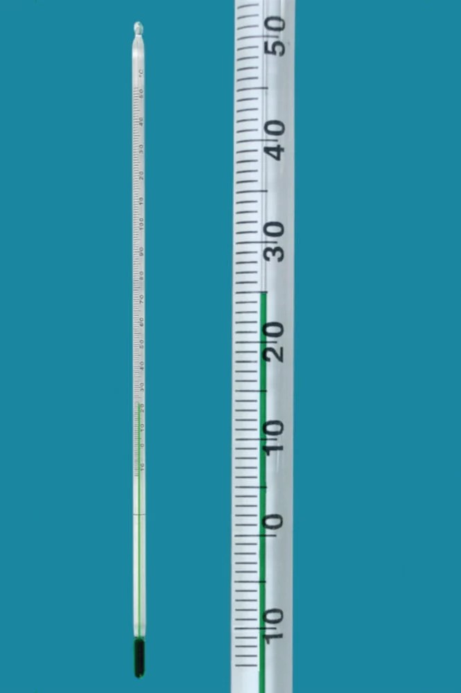[9235278] Glas termometer med grøn fyldning -10 - 250°C : 2°C