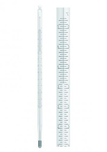 Termometer med rød fyldning, -10/0 - 50°C : 0,5°C