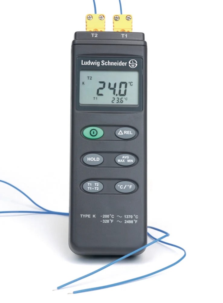 [9236715] Digitaltermometer, Ludwig Schneider 13100, 2 kanal, type K, -200/1370°C