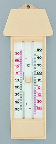 Max-min termometer, plast, -30 - 50°C