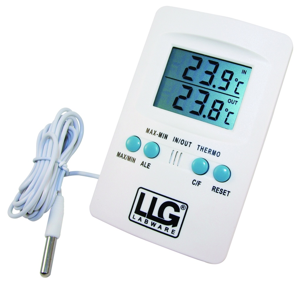 [9243165] Max/min termometer, LLG, -50 - 70°C,  inde/ude