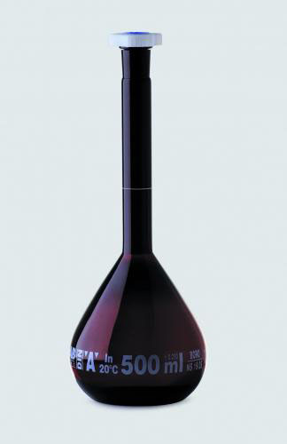 [9276631] Målekolbe 1000 ml, boro 3.3, kl. A, NS 24/29, brun