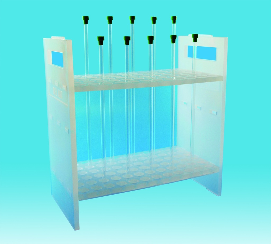 [9301065] Testrør rack, NMR, PP, til 60 rør Ø3mm/ Ø5 mm