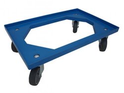 [9301502] Rullevogn til kasser, blå, PP,607x407x170mm, 200kg