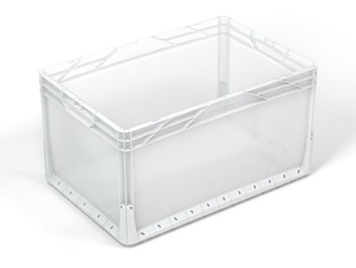 Transportkasse Euronorm, transparent, 66 liter