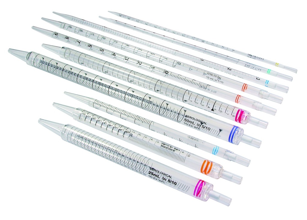[9380440] Serologisk pipette, LLG, PS, 1 mL : 0,01 mL, steril, gul, med filter