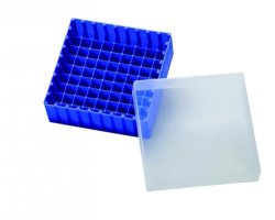 Boks til vials, LLG, PP, 4 x 4 x 1,5-2 mL, transparent, 67 x 67 mm