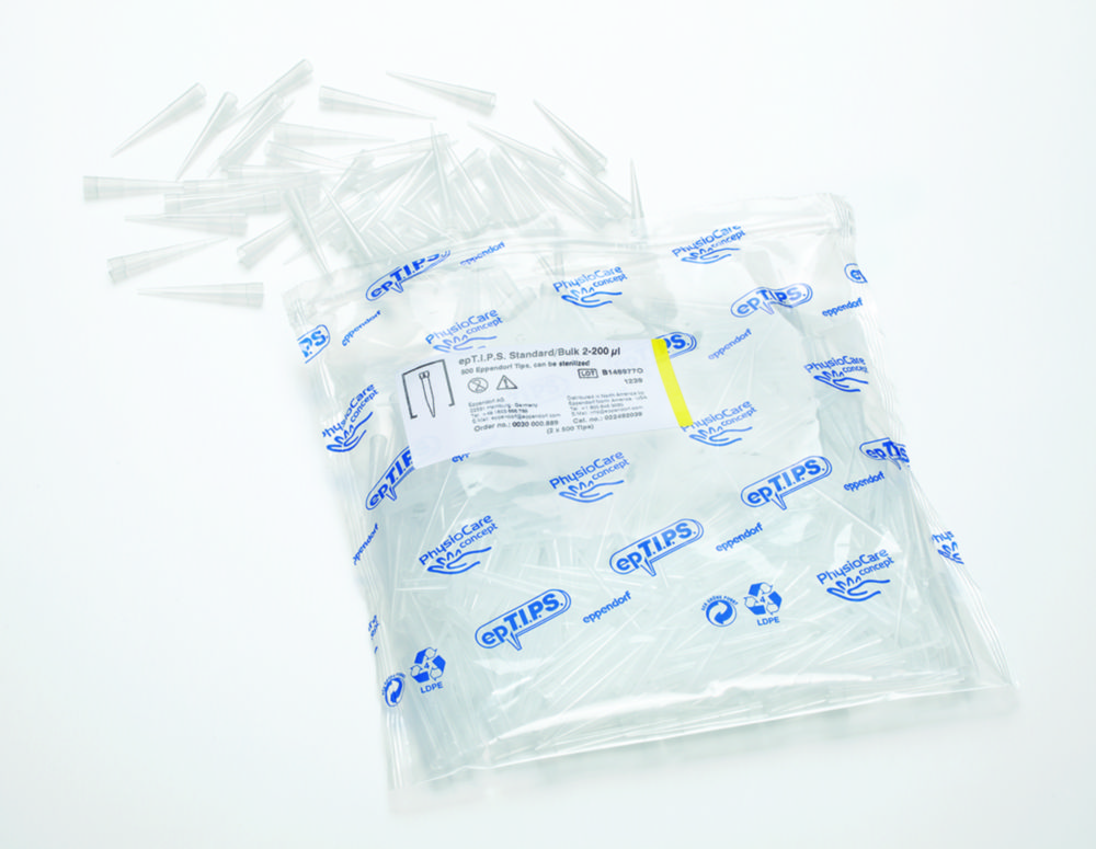 Pipette spids, ep T.I.P.S. standard, 500 - 10.000 µl, 243 mm, 2 x 100 stk., pose