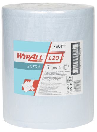 Wypall L20 Extra, blå, 33x38cm, rulle med 500 stk.