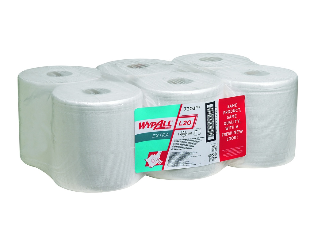 Wypall L20 Extra, hvide, 18,5x42,5 cm, rulle á 300