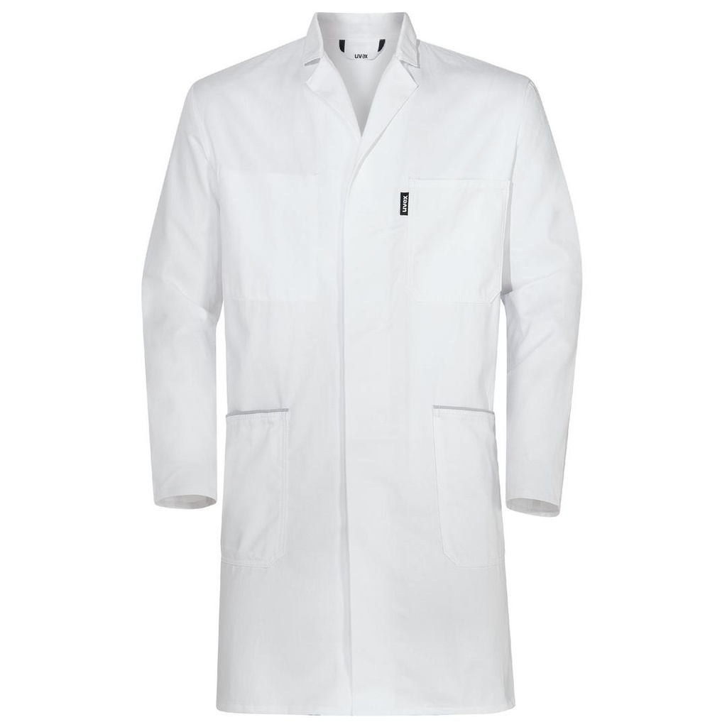 Laboratoriekittel, Uvex 81996, 100% bomuld, herre, str. 44/46