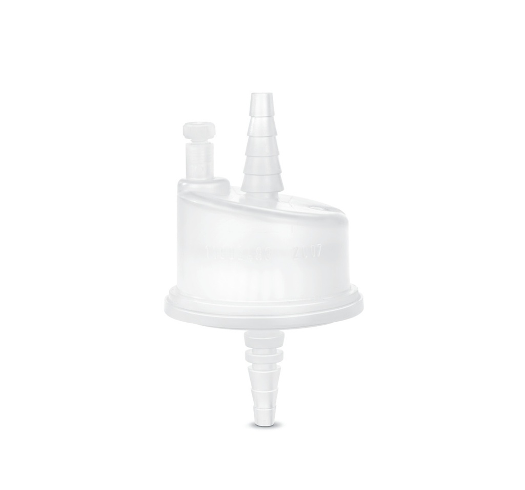 Filterkapsel, Sartorius Sartobran P, 0,030 m2, 0,45 µm / 0,20 µm, til slanger 6-12 mm, 5 stk