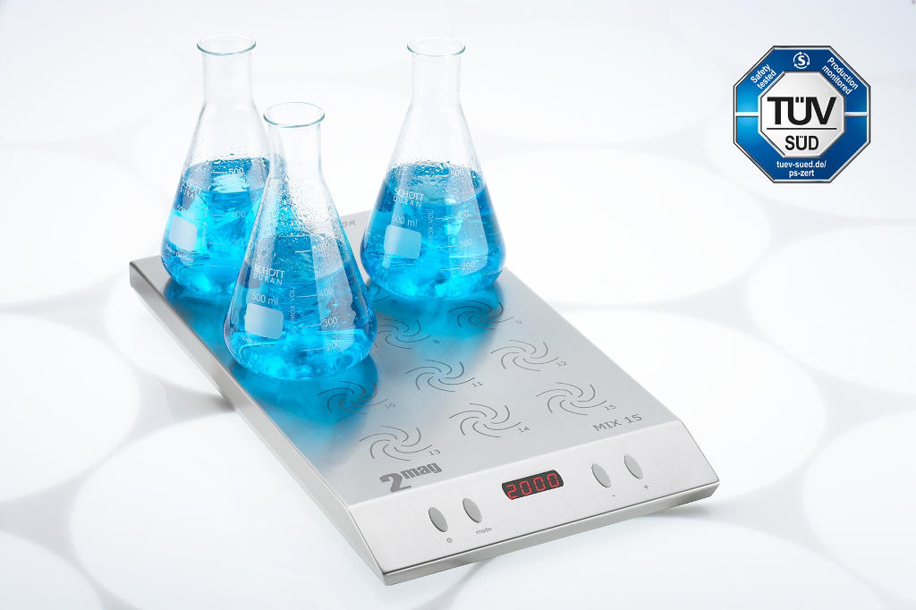 Magnetomrører, 2mag MIX 15 multipunkt, 15 x 250 ml