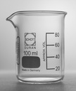 Bægerglas, lav form, med inddeling, 100 ml