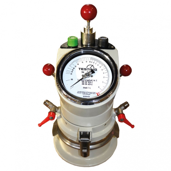 Press-ur meter 1 liter til mørtel, Testing