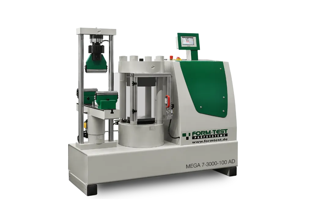 Tryk-/knækprøvepresse, Fom+Test, MEGA 7-3000-100-AD, 3000/100 kN, Fuldautomatisk